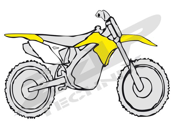 Afbeelding van Plastic kit RMZ 250 07-09 Original yellow/white