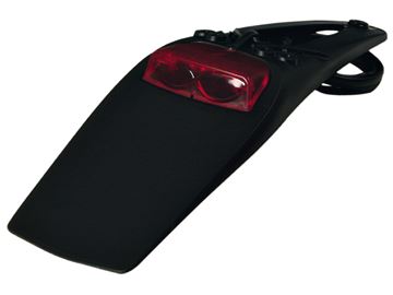 Afbeeldingen van plate holder with LED taillight UNI black