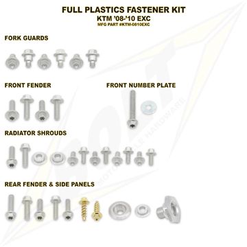 Afbeeldingen van Full Plastics Fastener Kit EXC 08-11