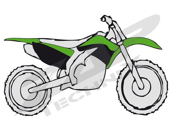 Afbeelding van Plastic kit KXF 250 09-12 Original 09 + 12 green/black