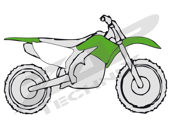 Afbeelding van Plastic kit KXF 450 06-08 Original green/white