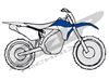 Afbeelding van Plastic kit YZF 250 10-13 blue/white OEM 2013