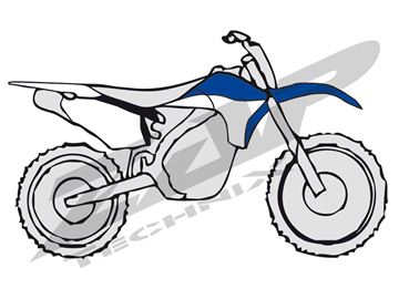 Afbeeldingen van Plastic kit YZF 450 10-13  blue/white OEM 2013