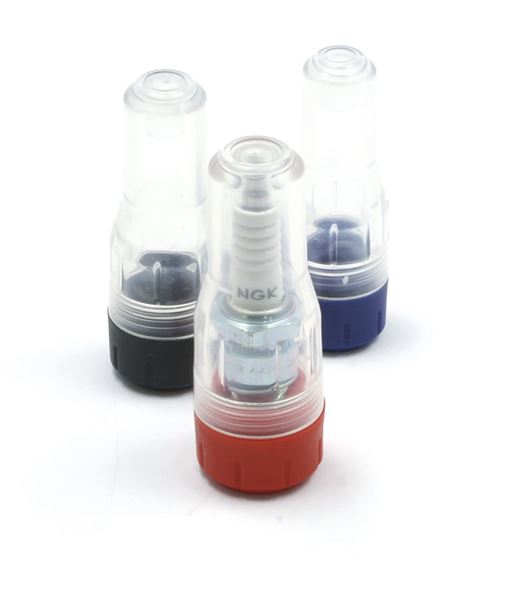 Afbeelding van Spark Plug Protector C-Type clear/blue