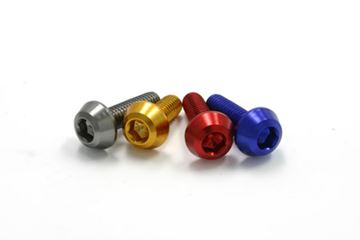 Afbeeldingen van Aluminum M6 Taper Bolts 20mm 4-pk titanium