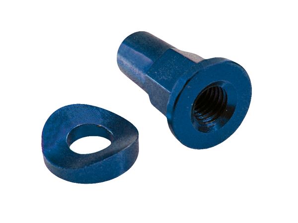 Afbeelding van billet rim lock spacer+ nut blue