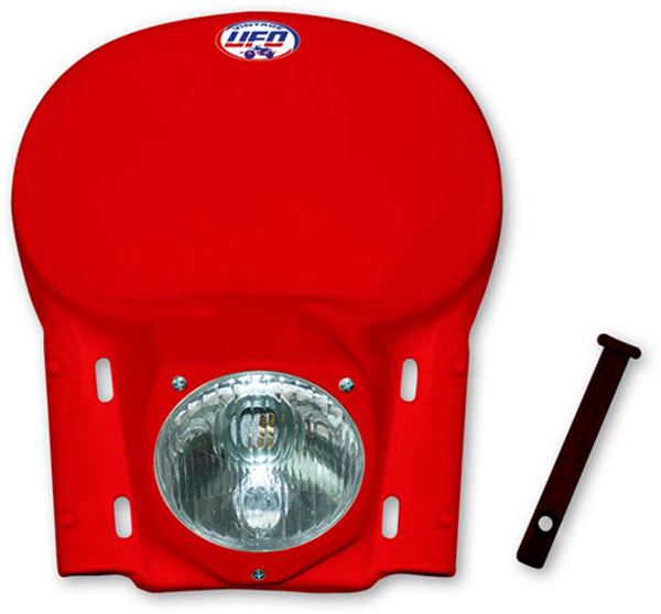 Afbeelding van Koplamp met ovaal universeel 79-88 rood