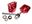 Afbeeldingen van mounting kit 28.6mm/40mm OEM tripple clamps red
