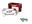 Afbeeldingen van T-Bone lever mounting kit (28.6mm) 40mm high red