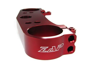 Afbeeldingen van ZAP top clamp above red anodized CRF 250 08-09, 450 08