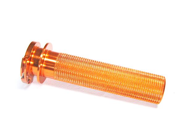 Afbeelding van alu. throttel tube 2stroke KTM/Honda CR with bearing orange