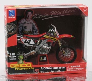 Afbeeldingen van Miniatuur motor Honda Replica Kevin Windham 1:12