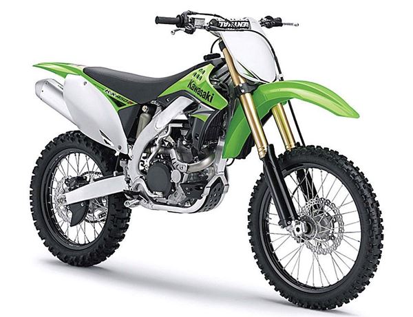 Afbeelding van Miniatuur motor cross Kawasaki 1:12