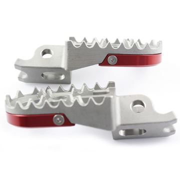 Afbeeldingen van 172600TMV Footpegs Honda Steel With Red Aluminium U-plate