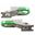 Afbeeldingen van 172605TMV Footpegs Kawasaki Steel With Green Aluminium U-plate
