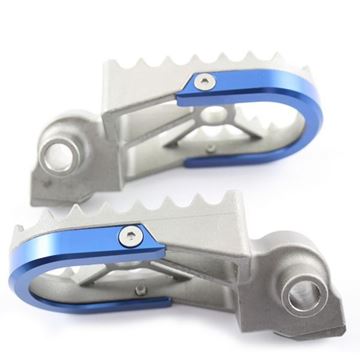 Afbeeldingen van 172620TMV Footpegs Yamaha Steel With Blue Aluminium U-plate