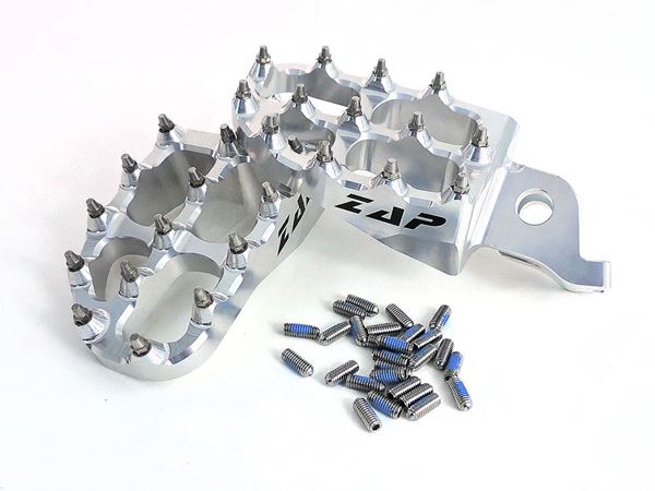 Afbeelding van ZAP E-Peg footpegs KXF 250 06- / 450 07- silver