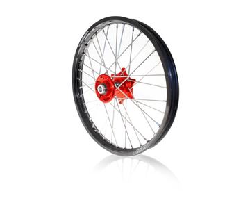 Afbeeldingen van ART complete front wheel CRF250/450 02/2016- 21x1.60 black rim/red hub Honda CRF-R