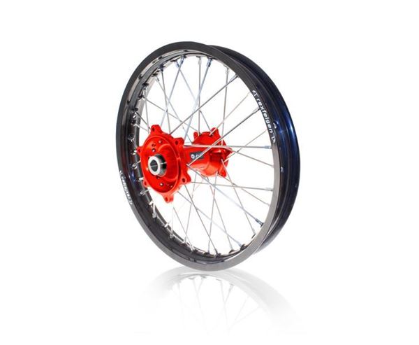 Afbeelding van ART complete rear wheel CRF250 2014/2016- 19x1.85 black rim/red hub Honda CRF250R