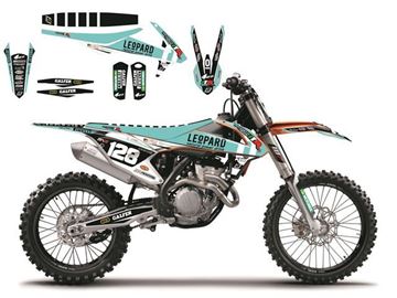 Afbeeldingen van DECAL KIT MET ZADELOVERTREK BLACKBIRD REPLICA 2016 KTM SX/SX-F REPLICA MARCHETTI RACING