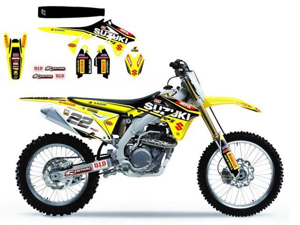 Afbeelding van DECAL KIT MET ZADELOVERTREK BLACKBIRD REPLICA 2016 SUZUKI RM-Z250 10-16 MXGP