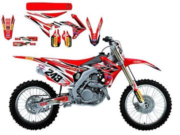 Afbeeldingen van DECAL KIT MET ZADELOVERTREK BLACKBIRD REPLICA 2016 HONDA CRF250R 14-16/450R 13-16 GARIBOLDI