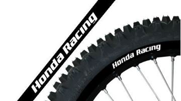 Afbeeldingen van Blackbird universal replica Honda Racing black rim stickers kit
