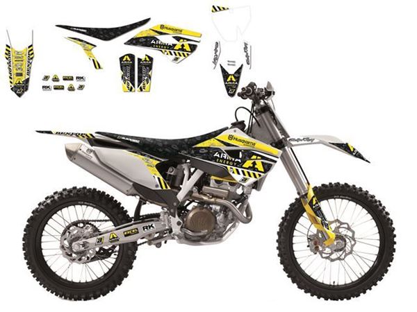 Afbeelding van GRAPHIC KIT+ZADELOVERTREK ARMA ENERGY HUSQVARNA FE/FC - TE /TC 14-15