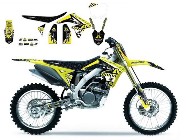 Afbeelding van GRAPHIC KIT+ZADELOVERTREK ARMA ENERGY SUZUKI RM125-250 01-08