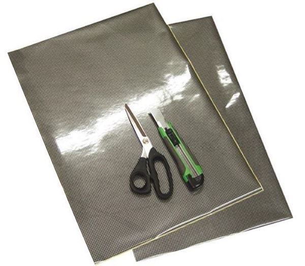 Afbeelding van STICKERVEL CARBON LOOK AFM : 47X33CM / SET VAN 2 SPECIAAL PLASTIC TANK