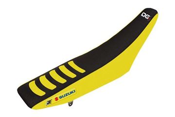 Afbeeldingen van ZADELOVERTREK DUBBEL GRIP 2 SUZUKI RM85 02-12 GEEL/ZWART