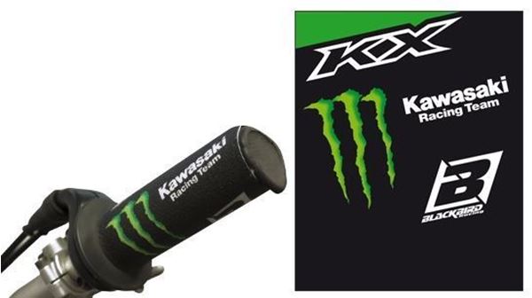Afbeelding van Blackbird Kawasaki Monster Energy replica grip protection