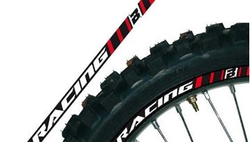 Afbeeldingen van RODE VELGSTICKER UNIVERSEEL KIT VOOR 2 WIELEN