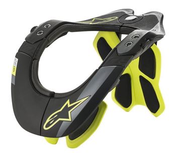 Afbeeldingen van BNS Tech 2 Neckbrace - Black/Yellow - Alpinestars