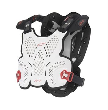 Afbeeldingen van A-1 Roost Guard - White/Black/Red - Alpinestars