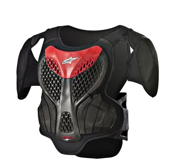 Afbeelding van A-5 S | Youth | Body armour - Black/Red -  Alpinestars