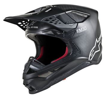 Afbeeldingen van Supertech M10 Solid Helmet - Black Matt/Carbon - Alpinestars