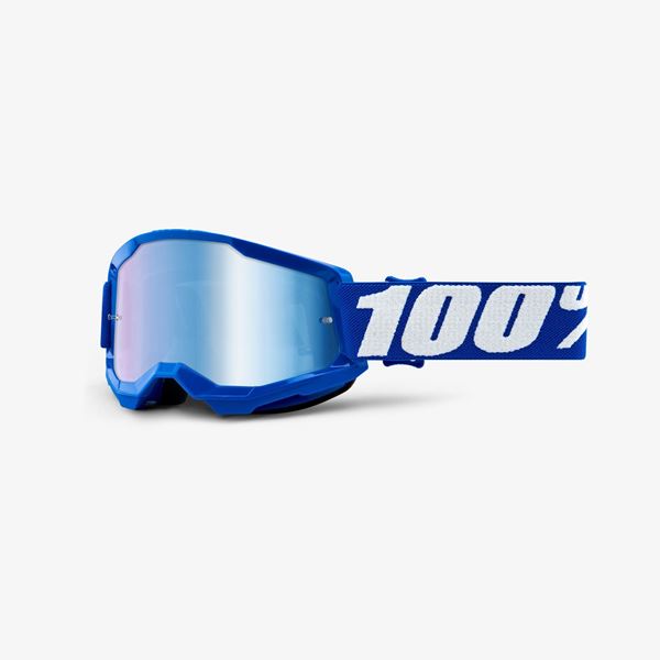Afbeelding van 100% Strata 2 Crossbril Youth - Blue - Spiegel lens