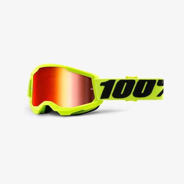 Afbeelding van 100% Strata 2 Crossbril Youth - Yellow - Spiegel lens