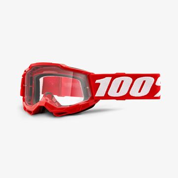 Afbeeldingen van 100% Accuri 2 Crossbril Youth - Red - Heldere lens