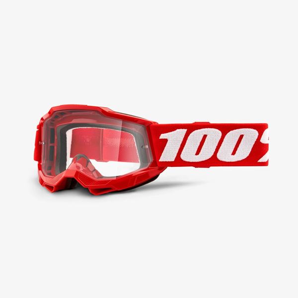 Afbeelding van 100% Accuri 2 Crossbril Youth - Red - Heldere lens