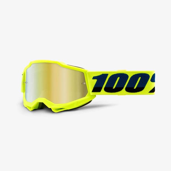 Afbeelding van 100% Accuri 2 Crossbril Youth - Yellow - Spiegel lens