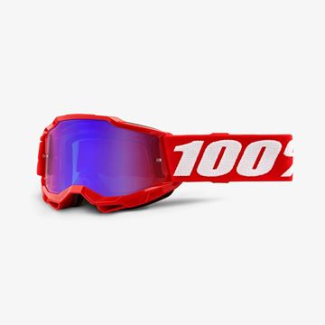 Afbeeldingen van 100% Accuri 2 Crossbril Youth - Red - Spiegel lens