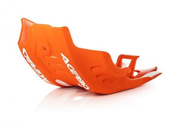 Afbeeldingen van SKID PLATE HUSQ FC + KTM SXF 450 19-20 - ORANGE/WHITE