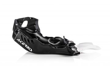 Afbeeldingen van SKID PLATE HUSQ TC + KTM SX 250 19-20 - BLACK/WHITE
