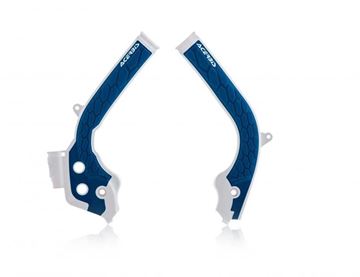 Afbeeldingen van FRAME PROTECTOR X-GRIP KTM SX-SXF 16/18 + EXC-EXCF 17/19 + HUSQVARNA FC-TC 16/18 + FE-TE 16/19 – WHITE/BLUE