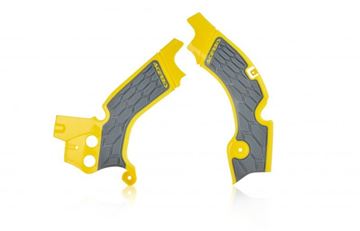 Afbeeldingen van FRAME PROTECTOR X-GRIP SUZUKI RMZ 450 08/17 – YELLOW/GREY