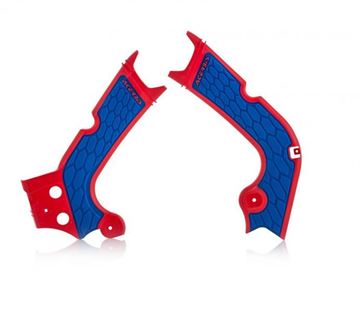Afbeeldingen van FRAME PROTECTOR X-GRIP CRF450R 17/18 + CRF250 18/19 – RED/BLUE