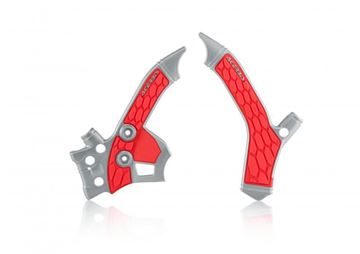 Afbeeldingen van FRAME PROTECTOR X-GRIP CRF250L 13-20 - SILVER/RED