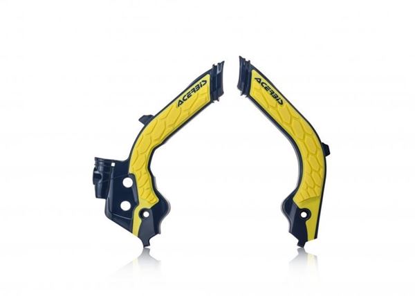 Afbeelding van FRAME PROTECTOR X-GRIP HUSQ TC-FC 19-20 - YELLOW/BLUE